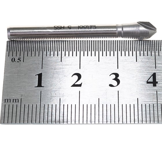 Зенкер конический 3-х канавочный (5х40 мм; хвостовик 4 мм; HSS) Bucovice Tools 741050