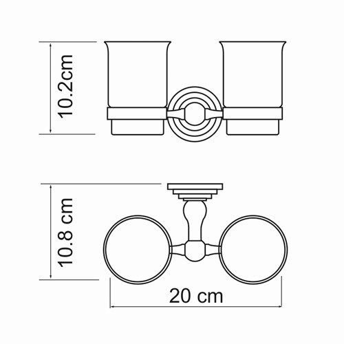 Держатель для стакана WasserKRAFT Ammer K-7028D матовый хром