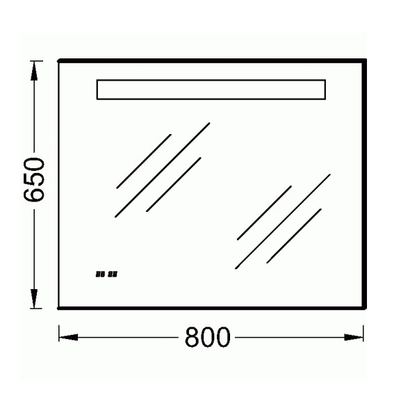 Зеркало Jacob Delafon Parallel 80 см анти-пар