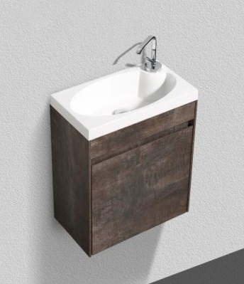 Тумба с раковиной BelBagno Pietra Mini 46 см, правосторонняя Stone