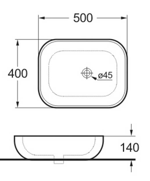 Раковина Vincea VBS-101MB 50 см матовый черный