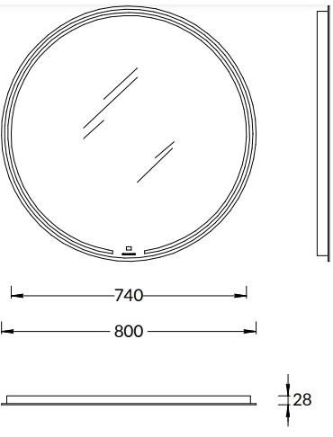 Зеркало Kerama Marazzi Mio 80x80 MIO.mi.80D\WHT