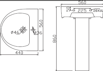 Пьедестал для раковины BelBagno Flay BB0102P