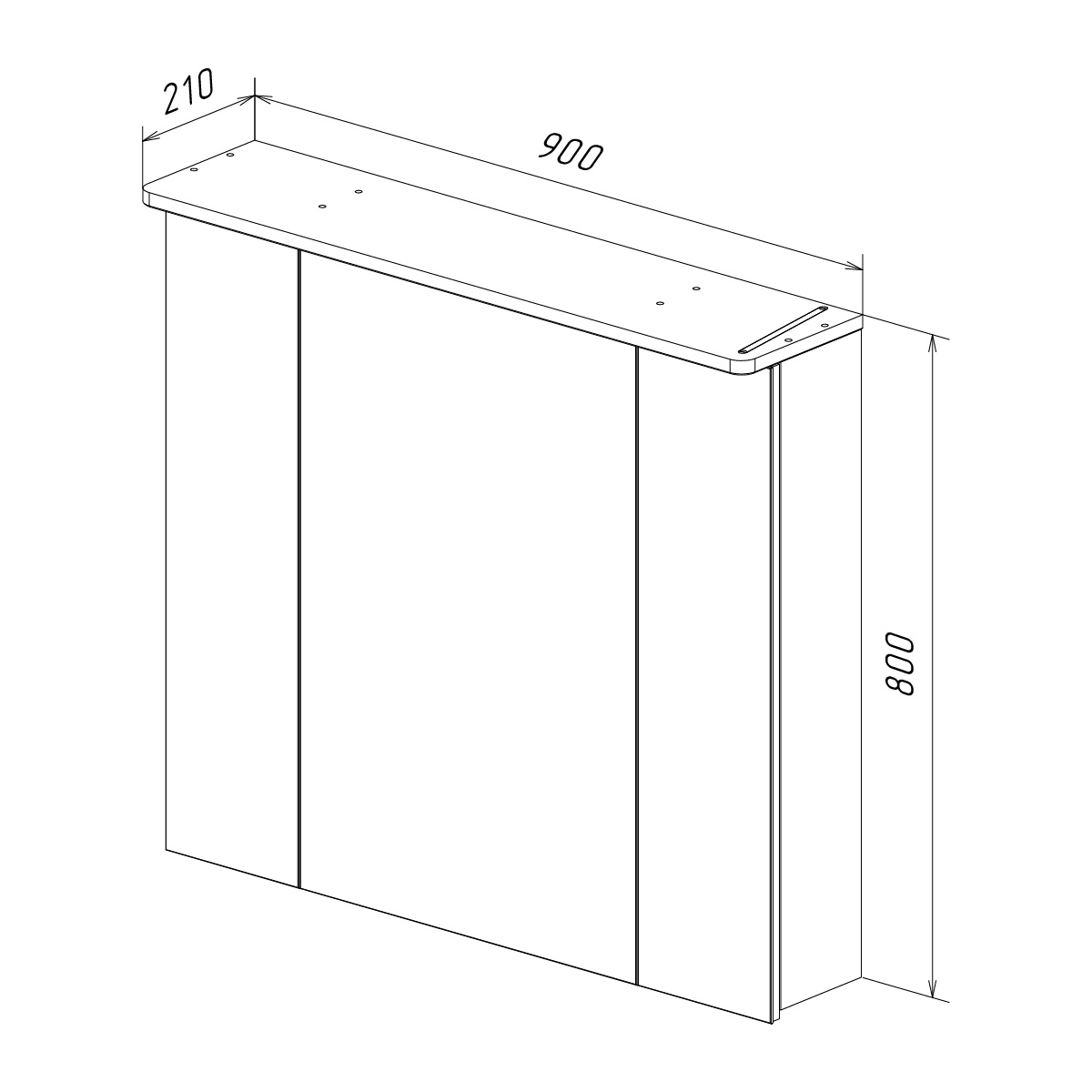 Зеркальный шкаф Lemark Zenon 90x80 LM90ZS-Z с подсветкой, белый глянец