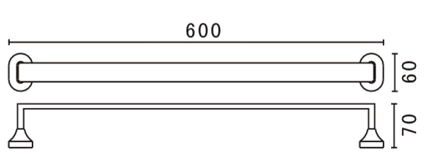 Полотенцедержатель Art&Max Ovale AM-E-4024B хром