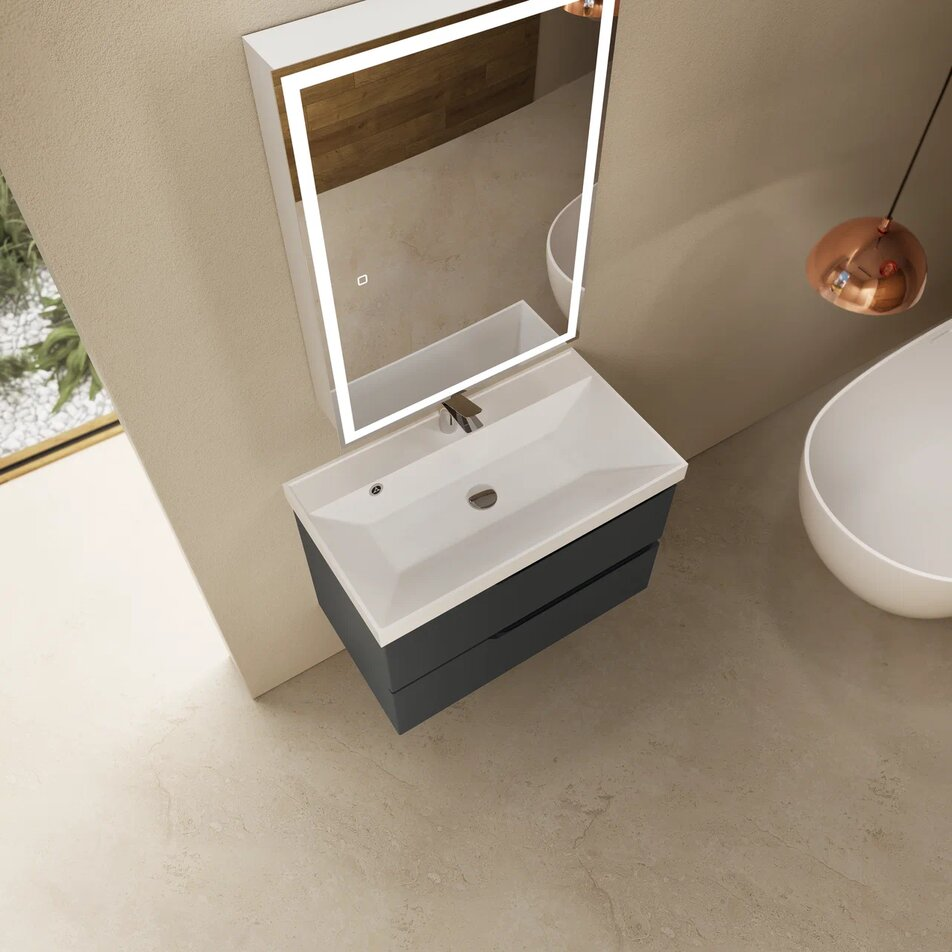 Мебель для ванной AQUAme S3 80 см антрацит