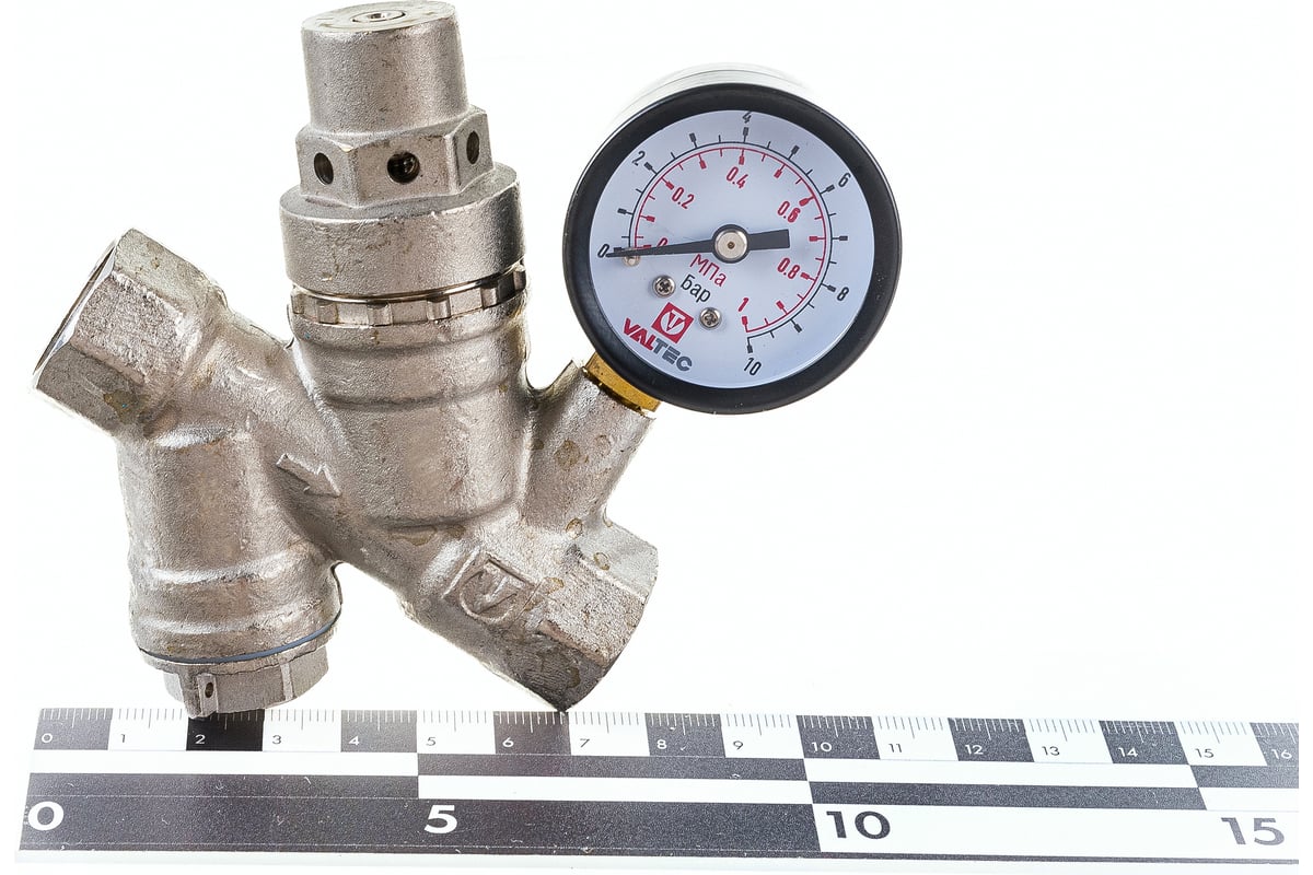 Редуктор давления с фильтром и манометром (2-5 бар; 1/2") Valtec VT.082.N.04