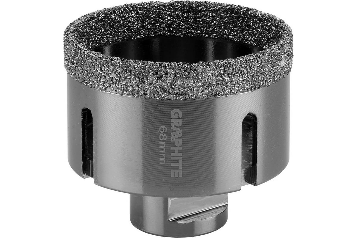 Коронка алмазная вакуумная пайка 68 мм, M14 Graphite 55H315