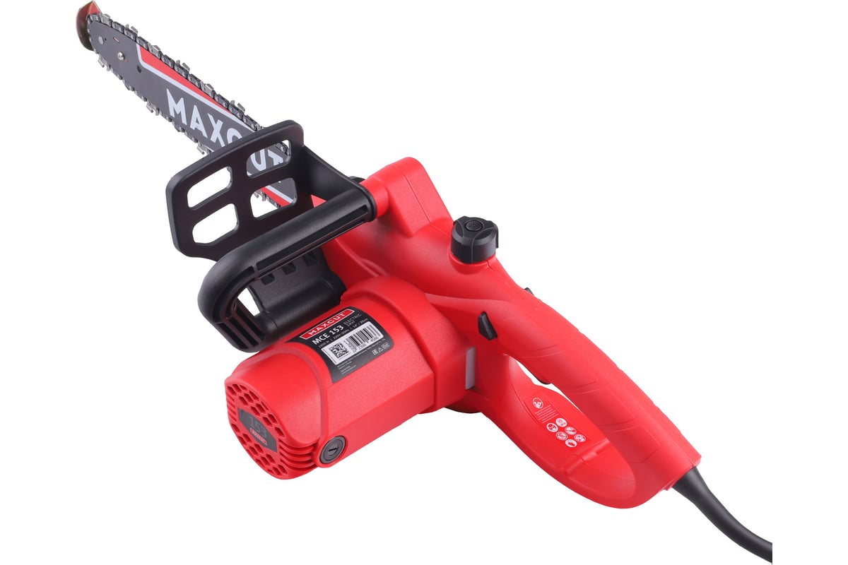 Пила цепная электрическая MaxCut MCE 153 1.5кВт, шина 14"/35см, поперечный двигатель, без инерц. тормоза цепи, защита от обратного удара 220300153