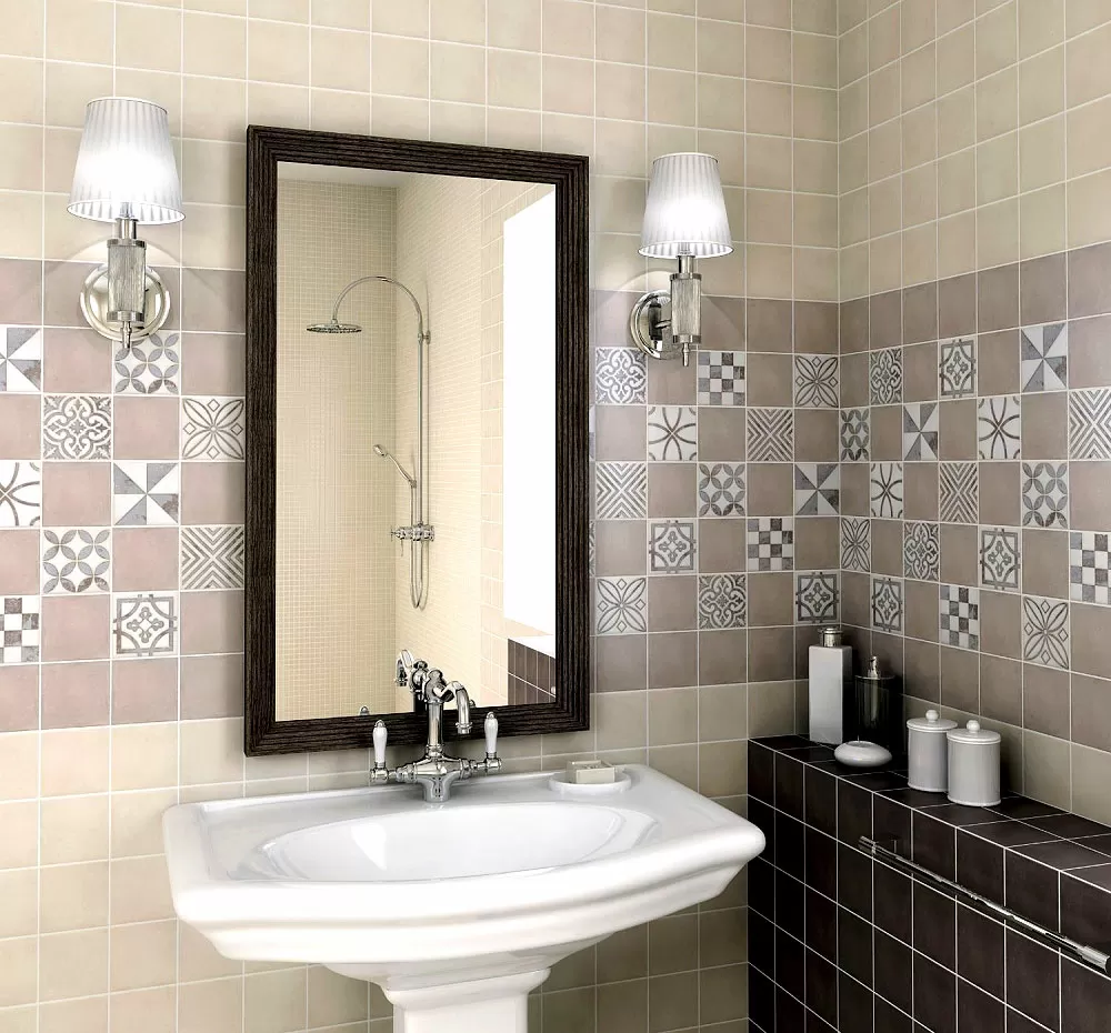 Вставка Kerama Marazzi Амальфи орнамент коричневый 9.8x9.8 см, STG\A401\1266H