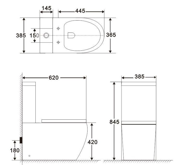 Чаша для унитаза BelBagno Amanda BB051CPR безободковая