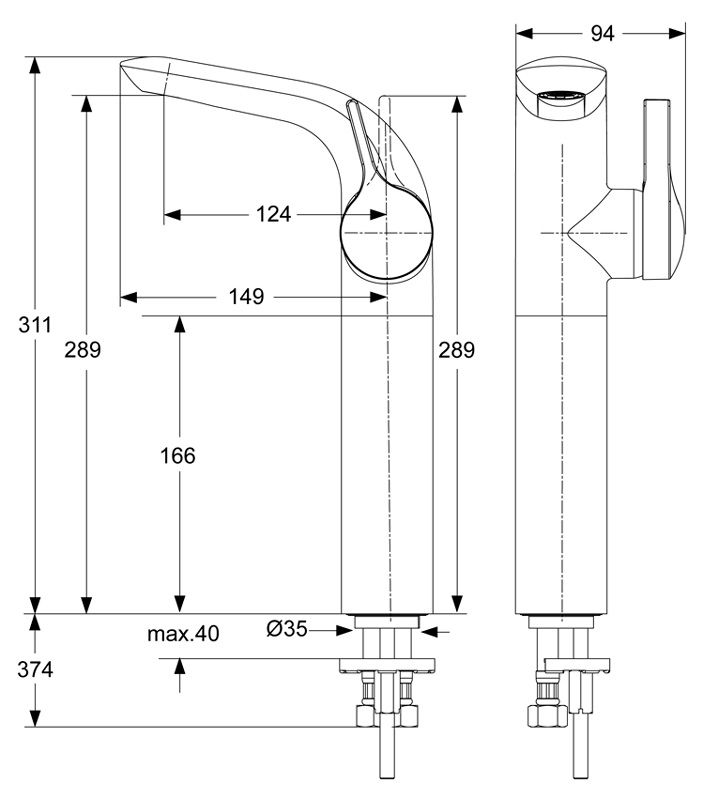 Смеситель для раковины Ideal Standard Melange A4266AA