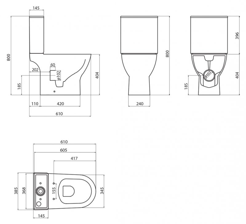 Чаша для унитаза BelBagno Lounge BB045CPR безободковая