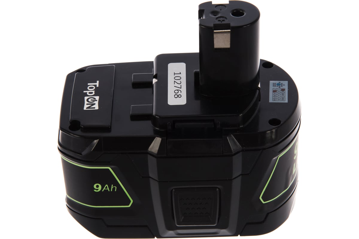 Аккумулятор для электроинструмента Ryobi (Li-Ion, 18В, 9Ач) Topon PN: RB18L90 TOP-PTGD-RY-18-9.0-Li