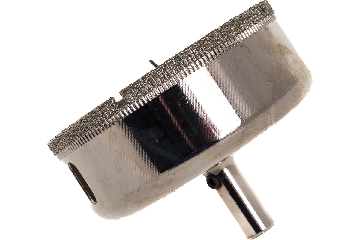 Коронка с центрирующим сверлом по стеклу и керамике (75х55 мм) Vertextools 336-75-55