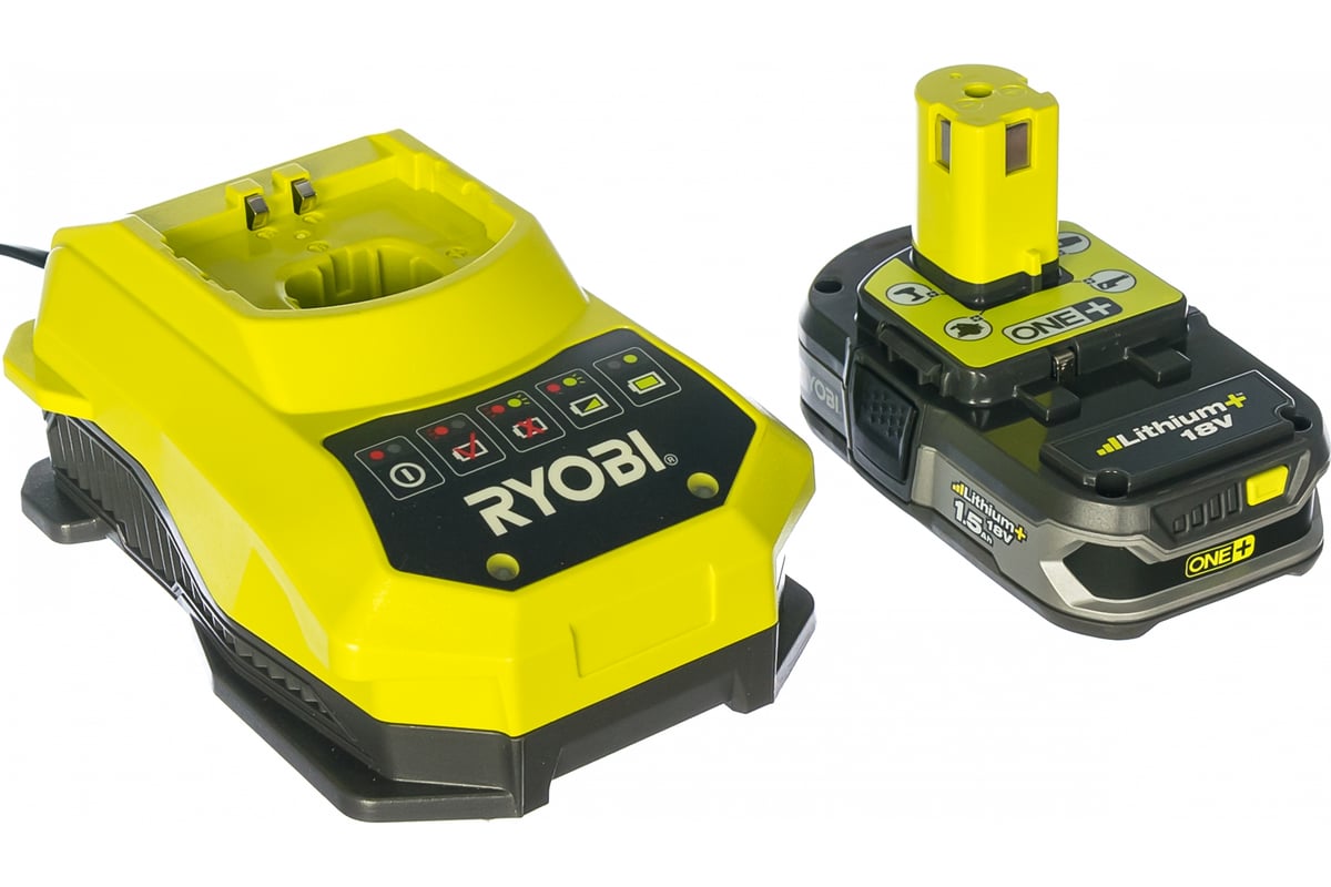 Набор Ryobi ONE+ RBC18L15 5133001910 аккумулятор (18 В, 1.5 А*ч, Li-Ion)  и зарядное устройство