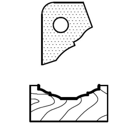 Нож профильный для фасадов T82305 для 1473231212 ROTIS 744.T82305