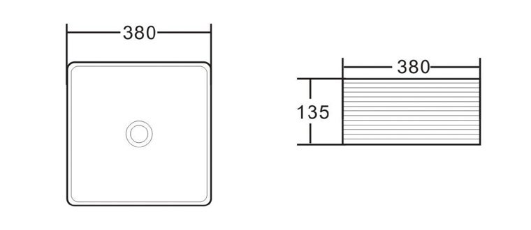 Раковина BelBagno BB1407 38 см