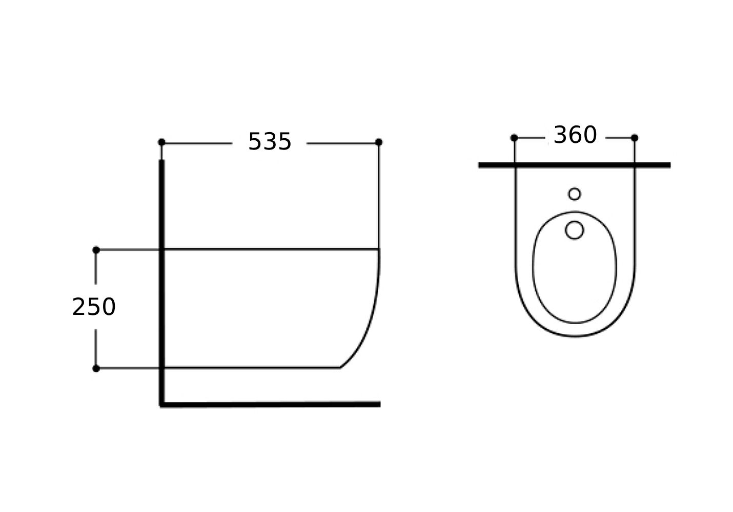 Подвесное биде Aquatek Европа AQ1006-00 белый