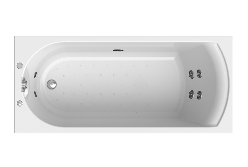 Акриловая ванна Ваннеса Кэти 168х75 с г/м Классик хром