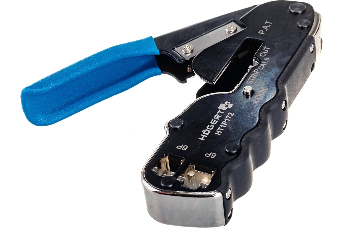 Пресс-клещи для обжима телефонных и компьютерных клемм Hoegert Technik 6P, 8P, RJ45 HT1P172
