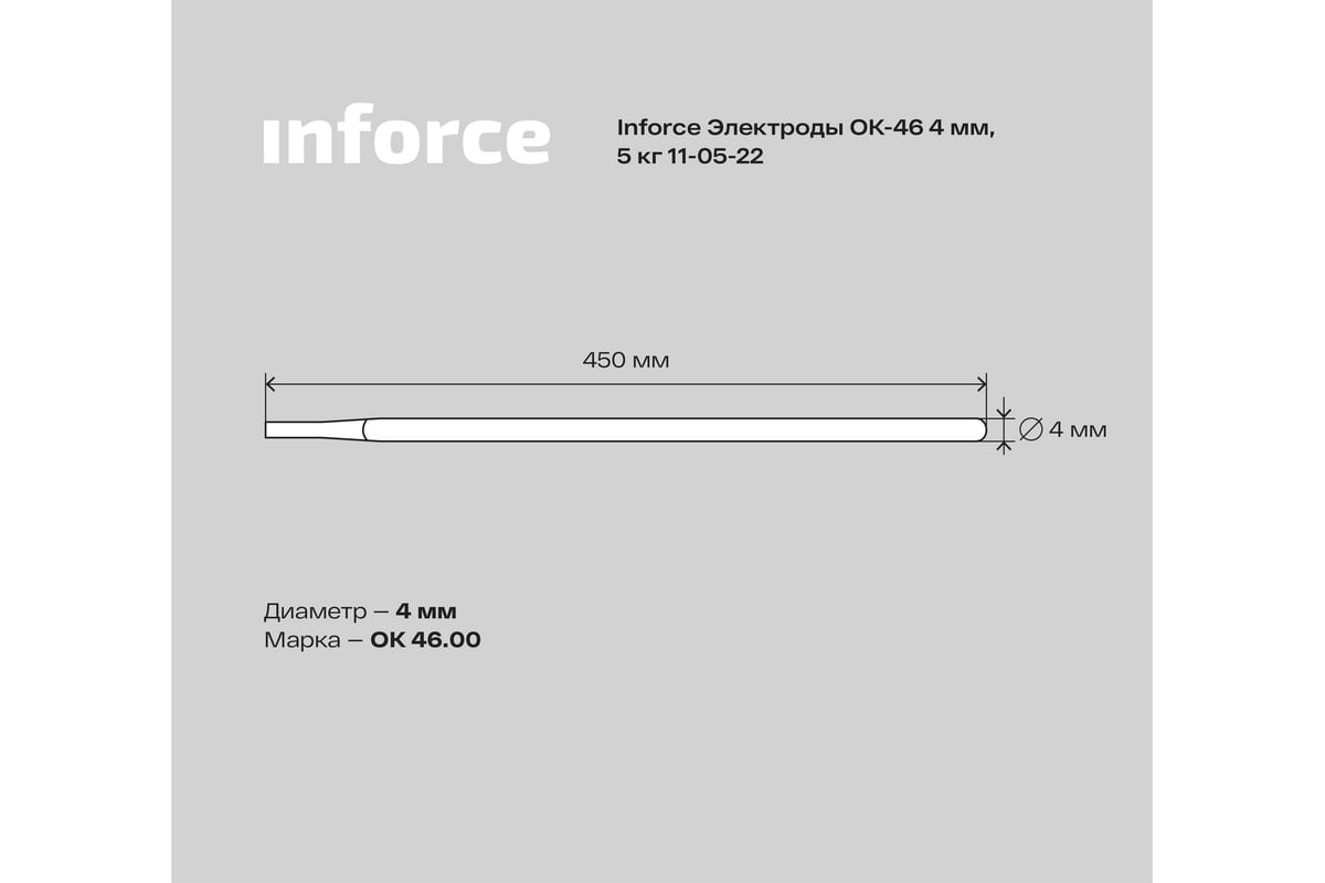 Электроды 46 (4 мм; 5 кг) Inforce 11-05-22