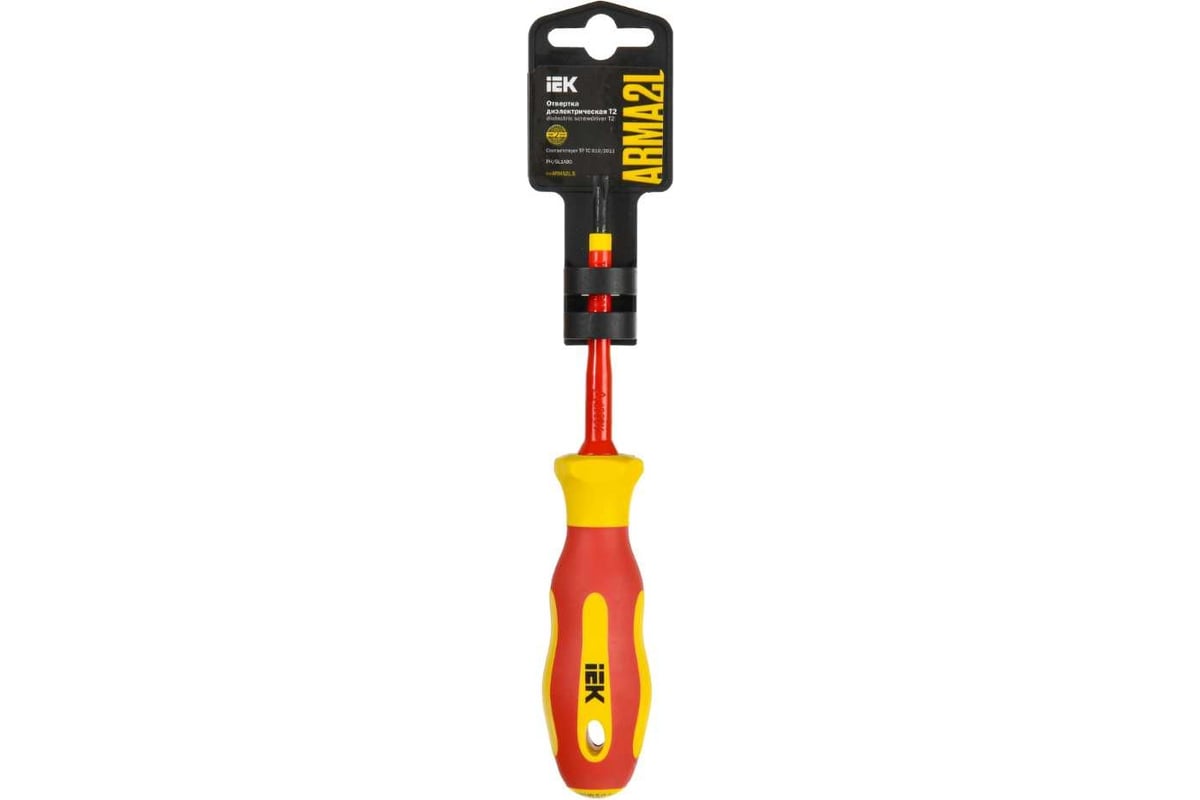 Отвертка IEK Arma2l 5 диэлектрическая ph/sl1x80 т2 A2L5-SC30-T2-HS-10-080