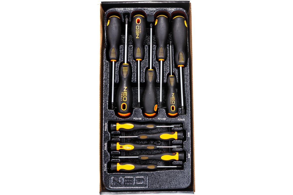 Набор отверток, 12 шт. PZ, TX Neo Tools 84-247