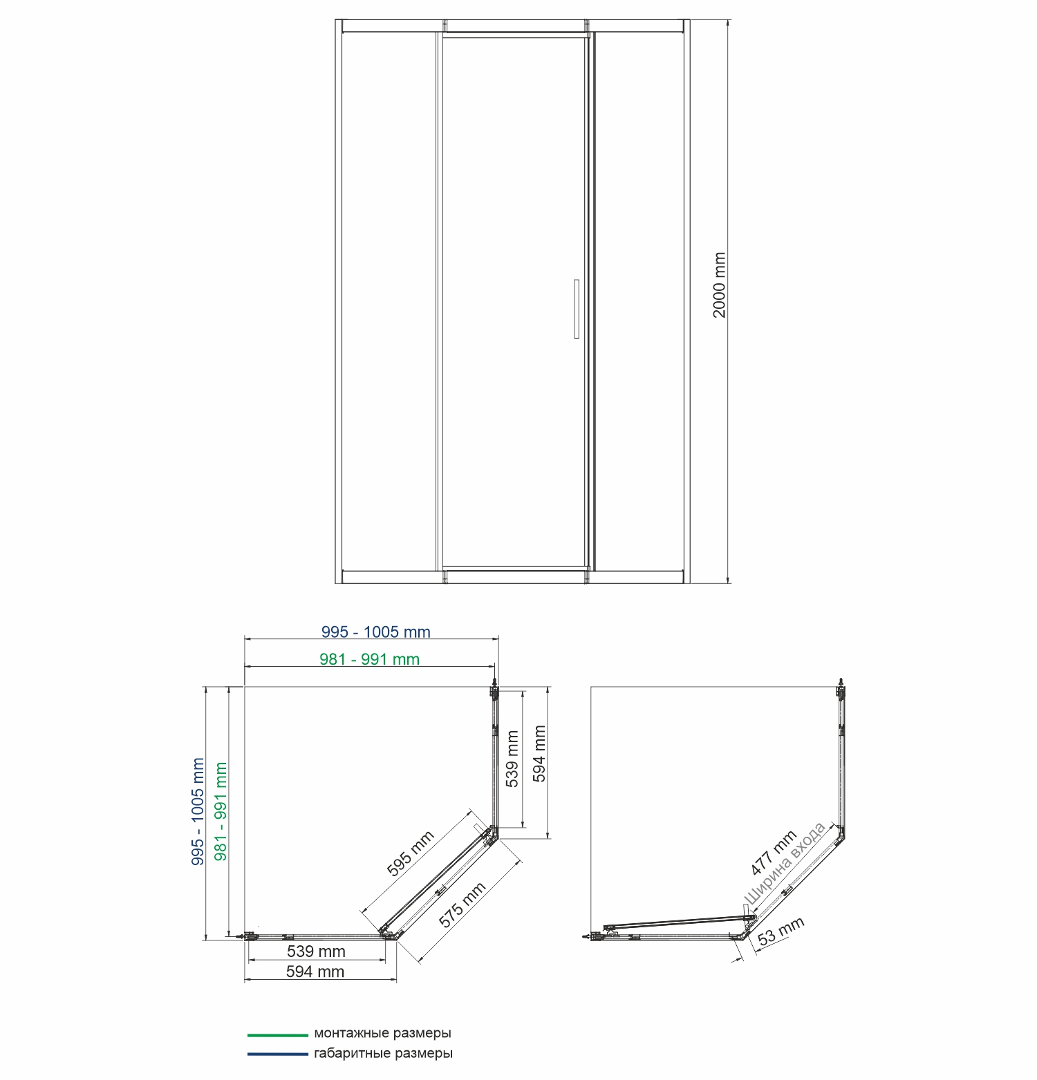 Душевой уголок WasserKRAFT Naab 86S38 100x100 хром, прозрачное