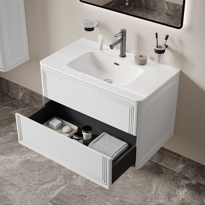 Тумба с раковиной Iddis Oxford Neo 80 см белый матовый OXN80W0i95K