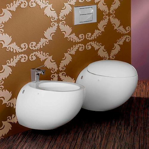 Подвесной унитаз Laufen Alessi 8.2097.6.400.000.1 безободковый, с покр. LLC