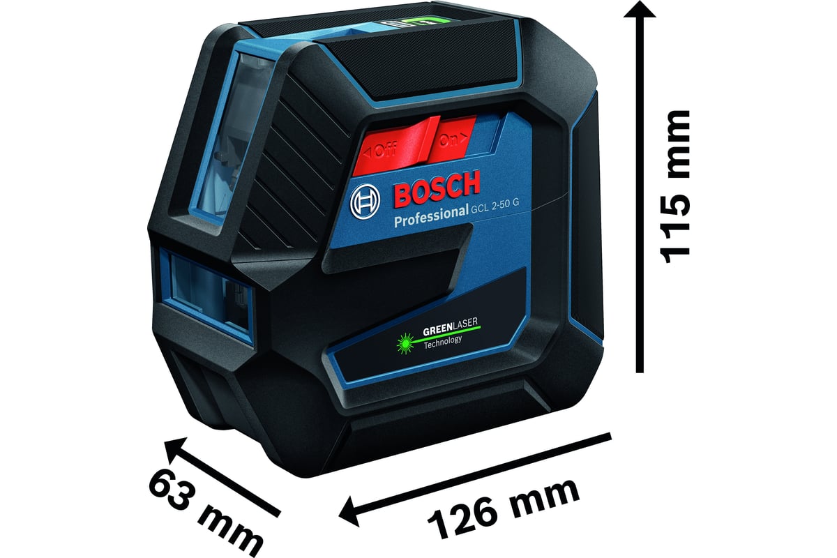 Комби-лазер Bosch GCL 2-50G + RM10 + клипса + кейс 0601066M02