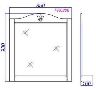 Зеркало Aqwella Франческа 85 см FR0208