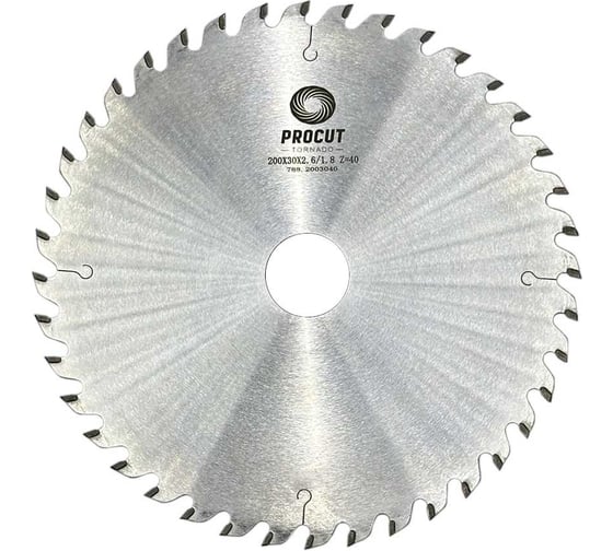 Пильный диск по ЛДСП, МДФ 200x30x2.6/1.8 мм, Z=40, TCG PROCUT 788.2003040.ECO