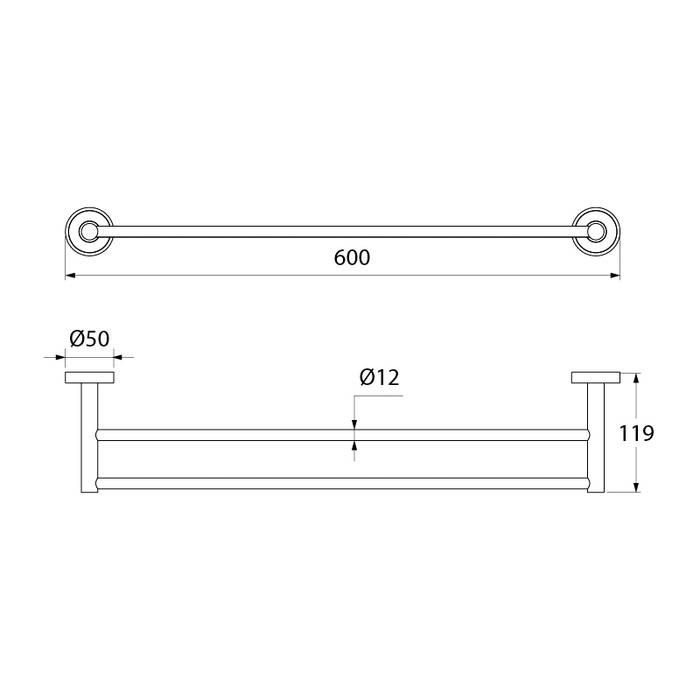 Полотенцедержатель Iddis Calipso CALSB20i49 хром