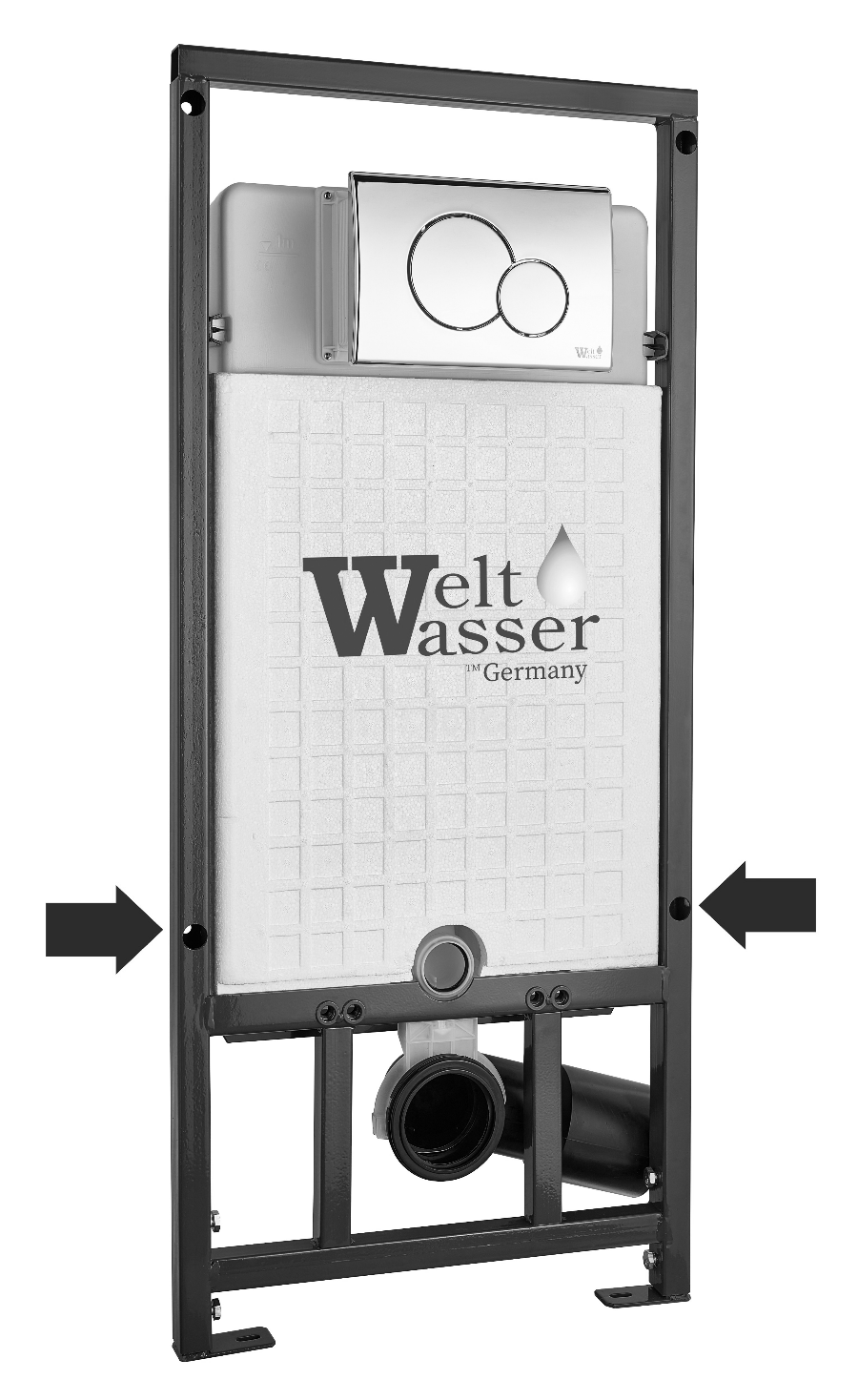 Кнопка смыва WeltWasser Marberg 507 RD MT-BL черный матовый