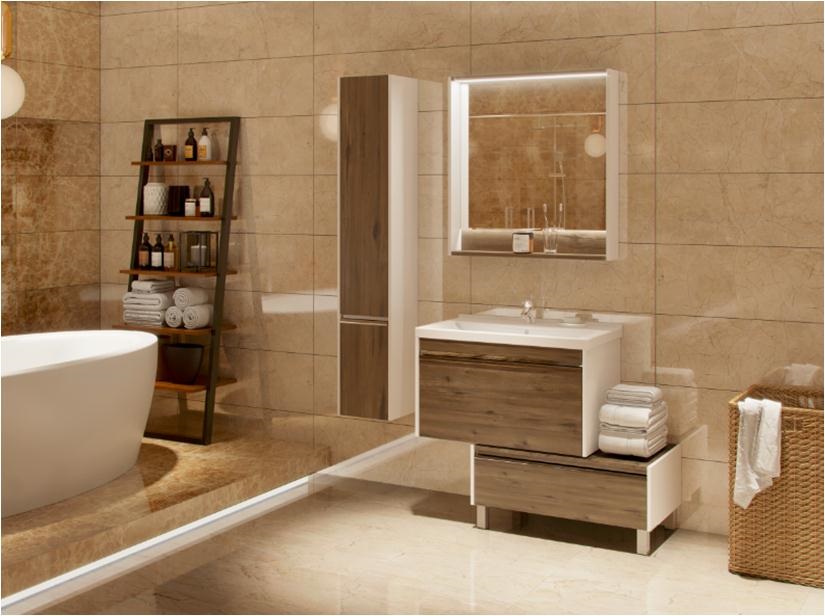 Мебель для ванной Акватон Капри 80 темная таксония