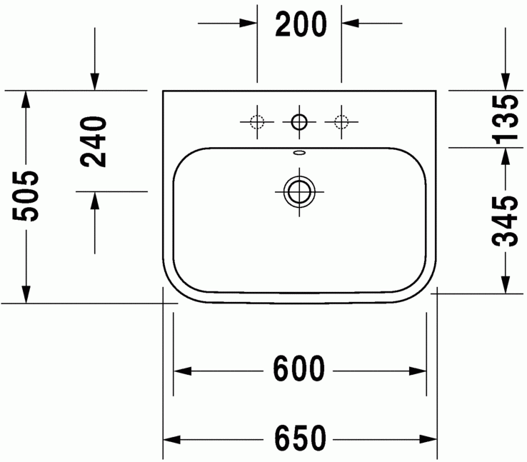 Раковина Duravit Happy D.2 2318650000 65 см