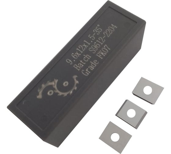 Нож сменный твердосплавный FHONK 9.6x12x1.5 HW 35 Z=2 (упаковка 10шт) 961215FK07-10