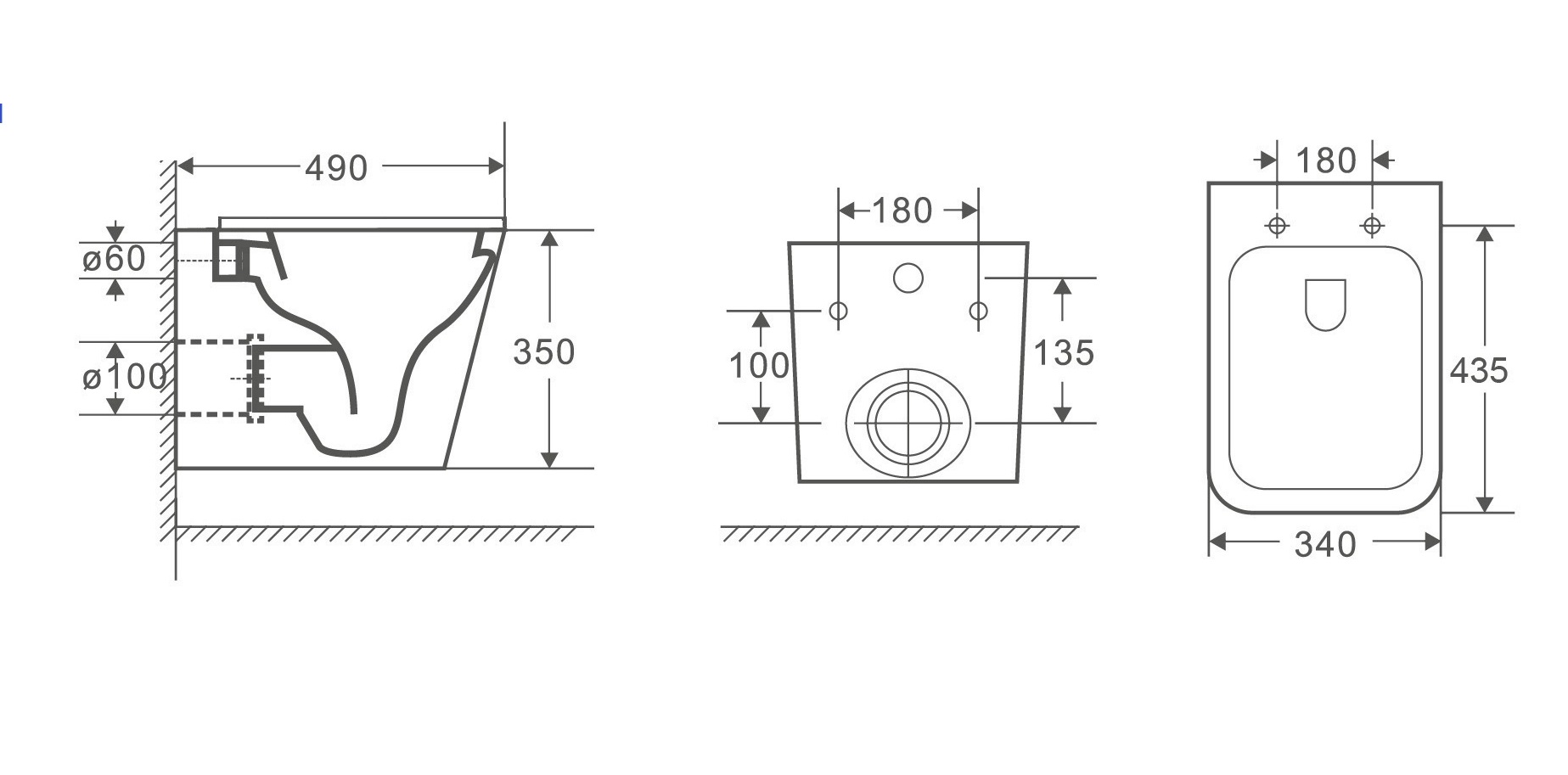 Подвесной унитаз WeltWasser Gelbach 041 MT-BL черный матовый, 10000008262