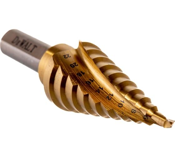 Сверло ступенчатое (4-22 мм; хвостовик 10 мм) DeWalt DT90246-QZ