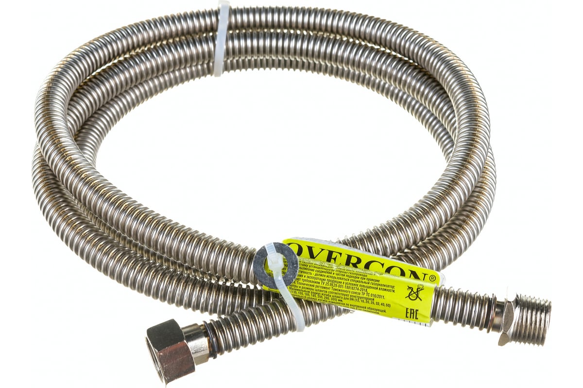 Сильфонная подводка для газа Overcon 1/2", 200 см, в/н ИС.100692 00000000481