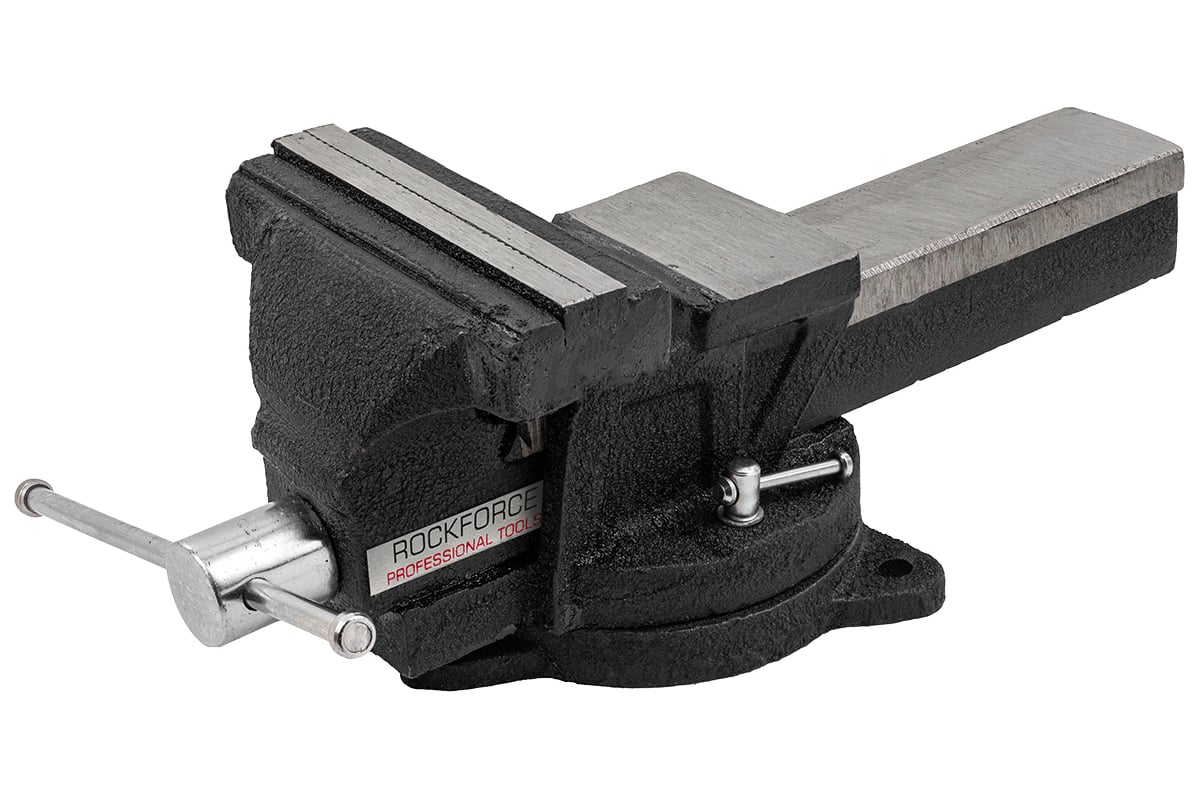 Тиски стальные поворотные с наковальней Rockforce 6" (150мм) RF-6540106(60514)