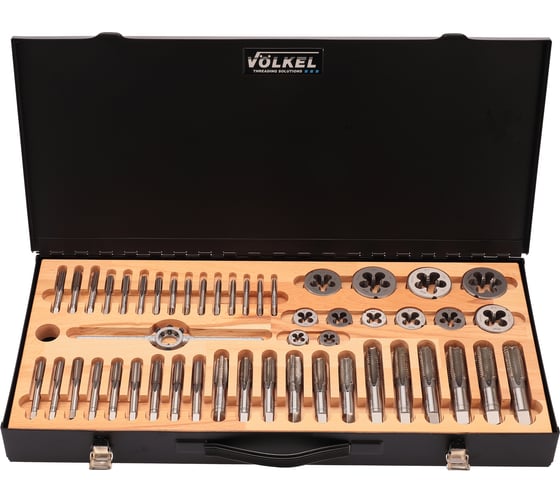 Набор метчиков и плашек VOLKEL M5-M20 HSS-G 55пр V48005
