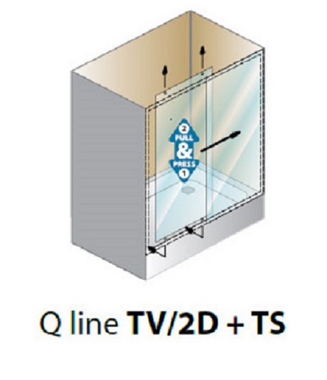 Душевая дверь Kolpa-San Q Line TV/2D 110