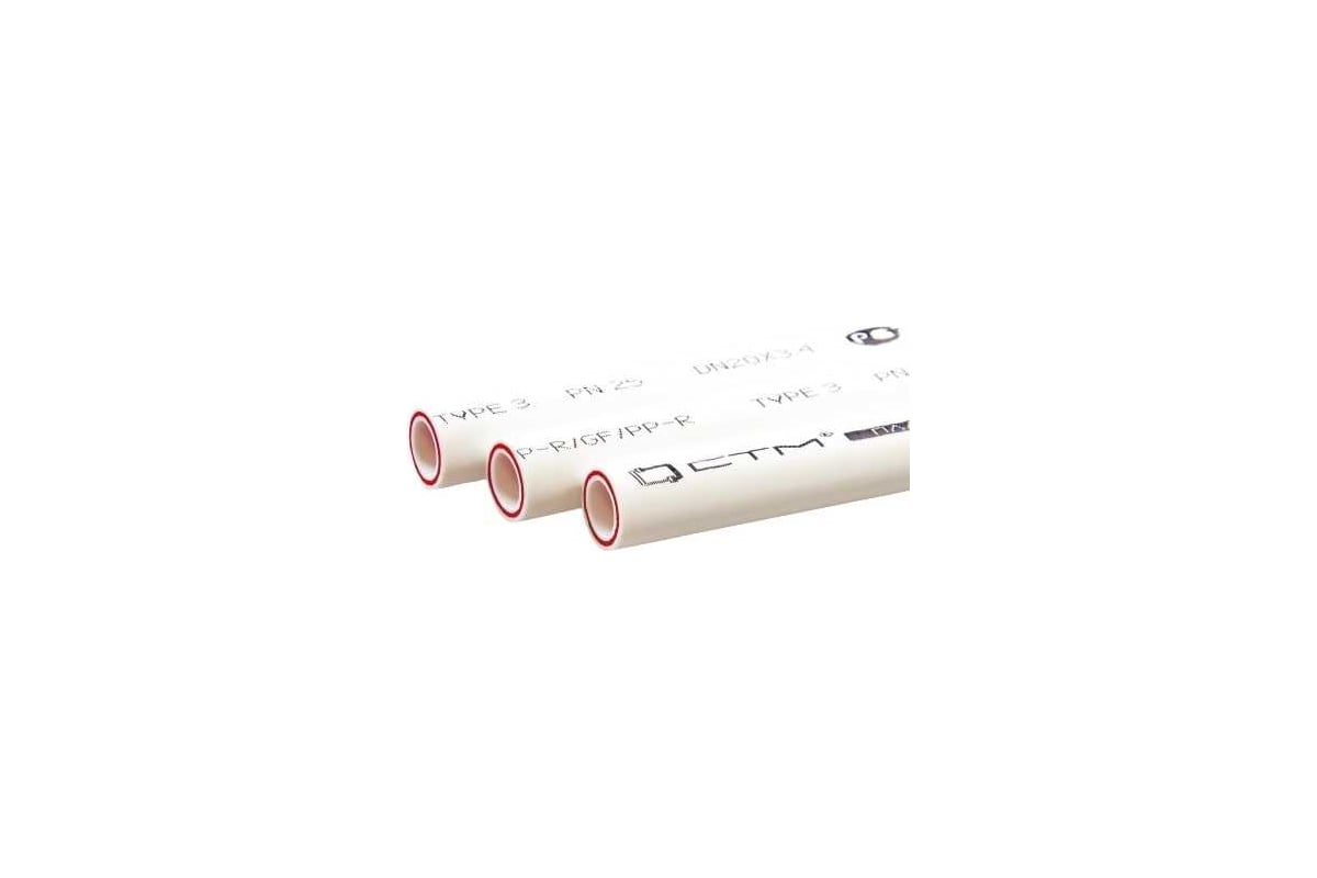 Труба СТМ ПЛАСТ PP-R PN 20 DN 32х4.4, армированная стекловолокном, 2 м C2P2F032-2
