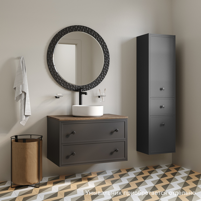 Тумба со столешницей Iddis Torr 80 см, МДФ макадамия орех