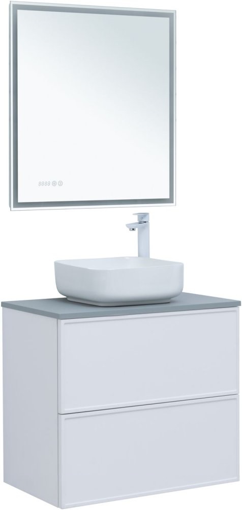 Мебель для ванной Aquanet Арт 75 см со столешницей, белый матовый