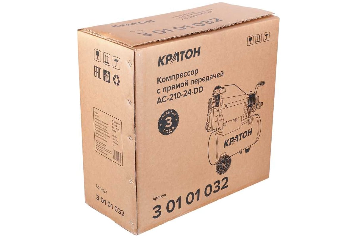 Компрессор с прямой передачей Кратон AC-210-24-DD 3 01 01 032