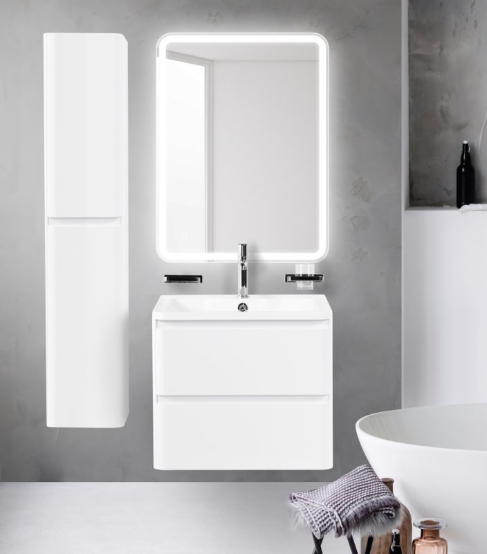 Тумба с раковиной BelBagno Albano 60 см Bianco Lucido